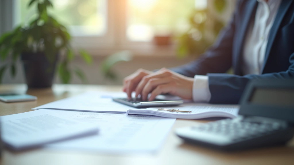 Finanční plánování a výpočet pojistného s kalkulačkou a dokumenty