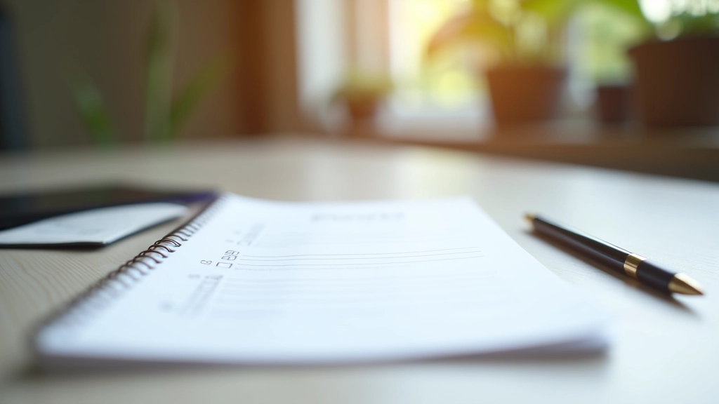 Poznámkový blok s checklistem pro srovnání pojistného krytí a podmínek