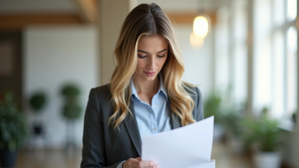Žena si pečlivě čte podmínky pojistné smlouvy při výběru poskytovatele